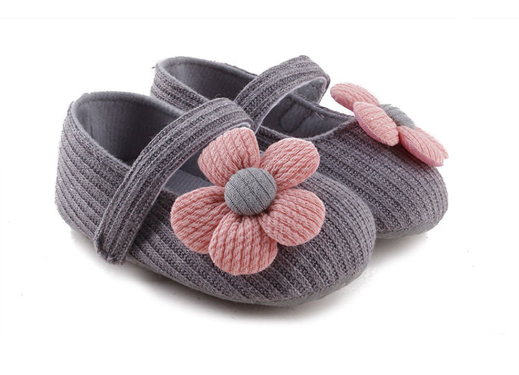 Pretty Flower Girls Shoes, Soft, Light, Breathable Sole
