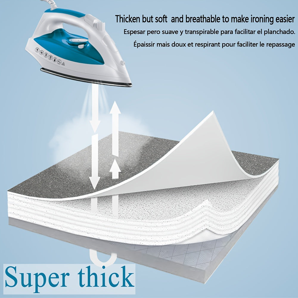 Easy-Fit Extra Thick Mini Ironing Board Cover - Heat-Resistant with Elastic Edge for Smooth Ironing Experience