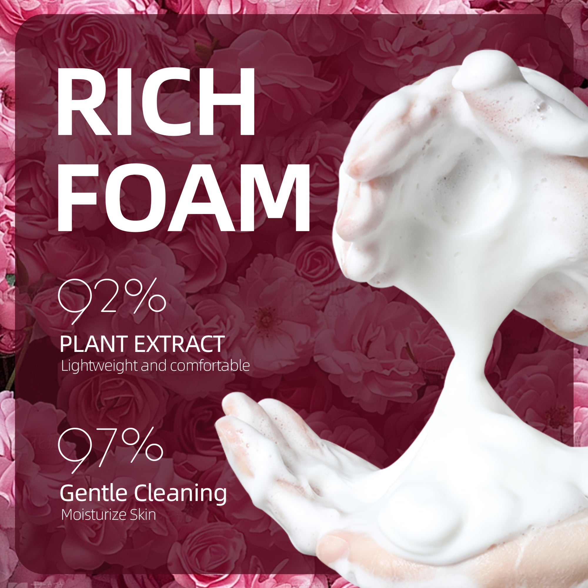 Set of 3 Gentle Rose Shower Gels