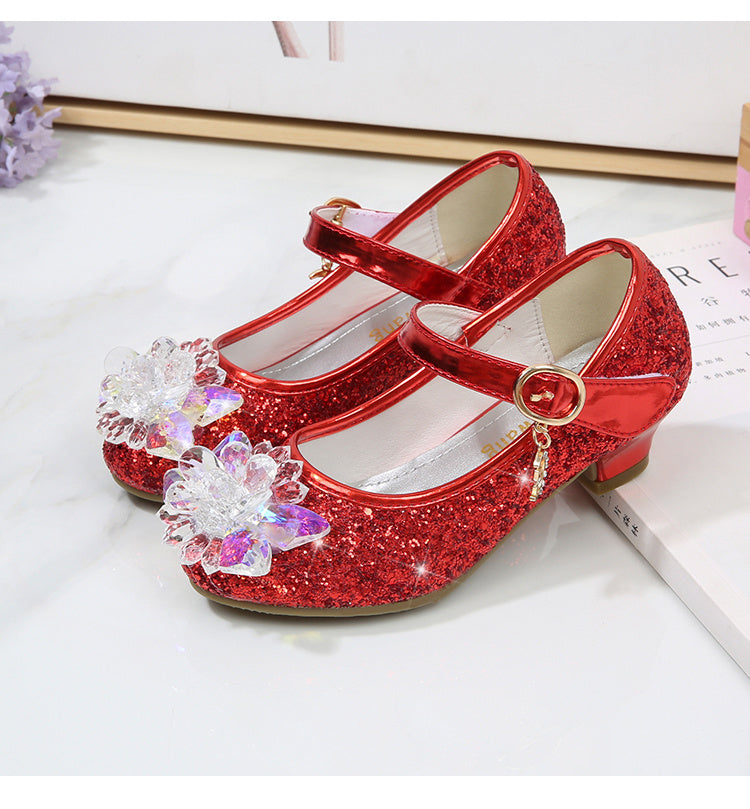 Elsa High Heels Sparkling Floral Feminine Party Shoes