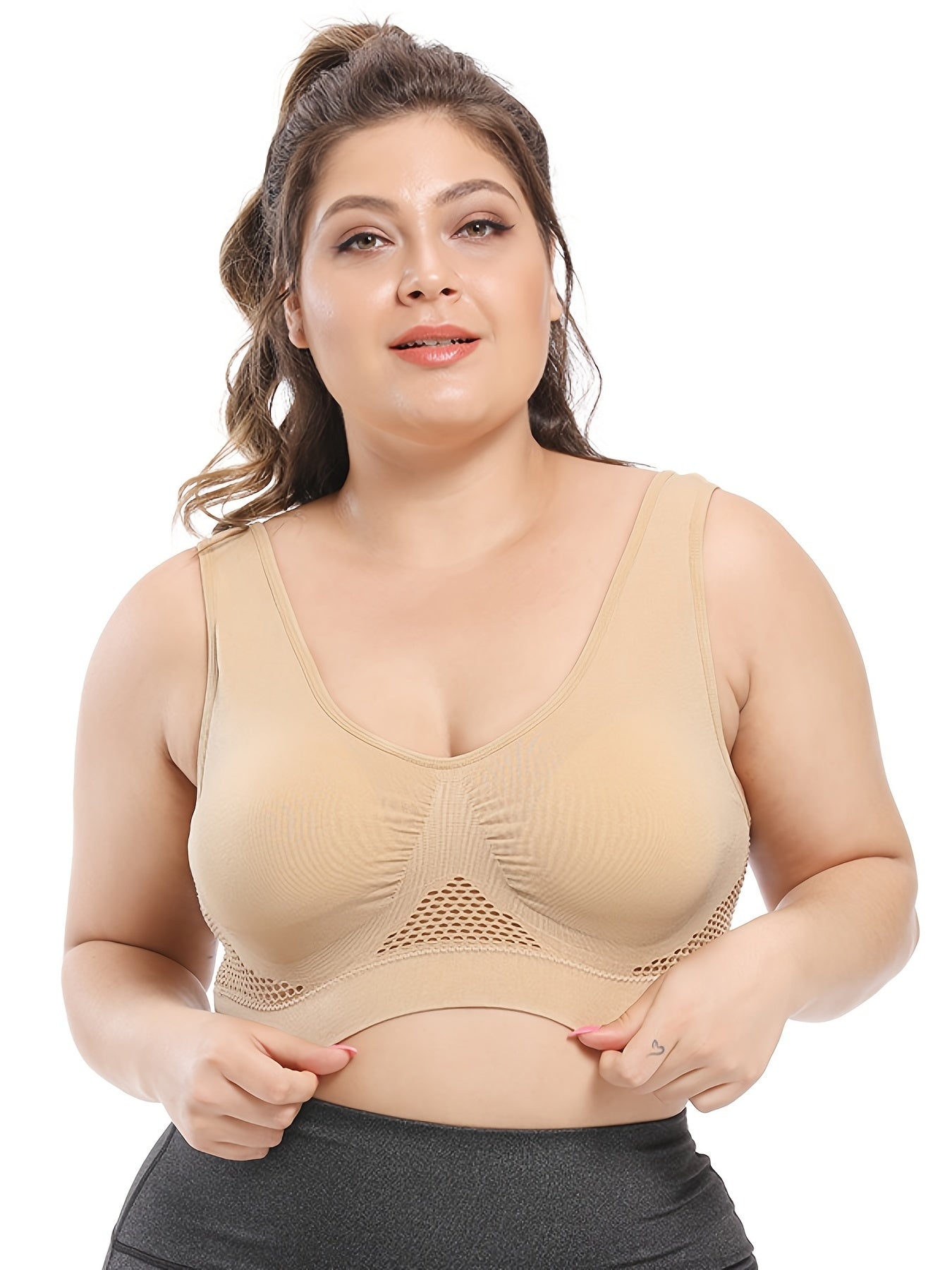 Áo Bra Thể Thao Nữ Big Size Không Đường May, Tím Nhẹ