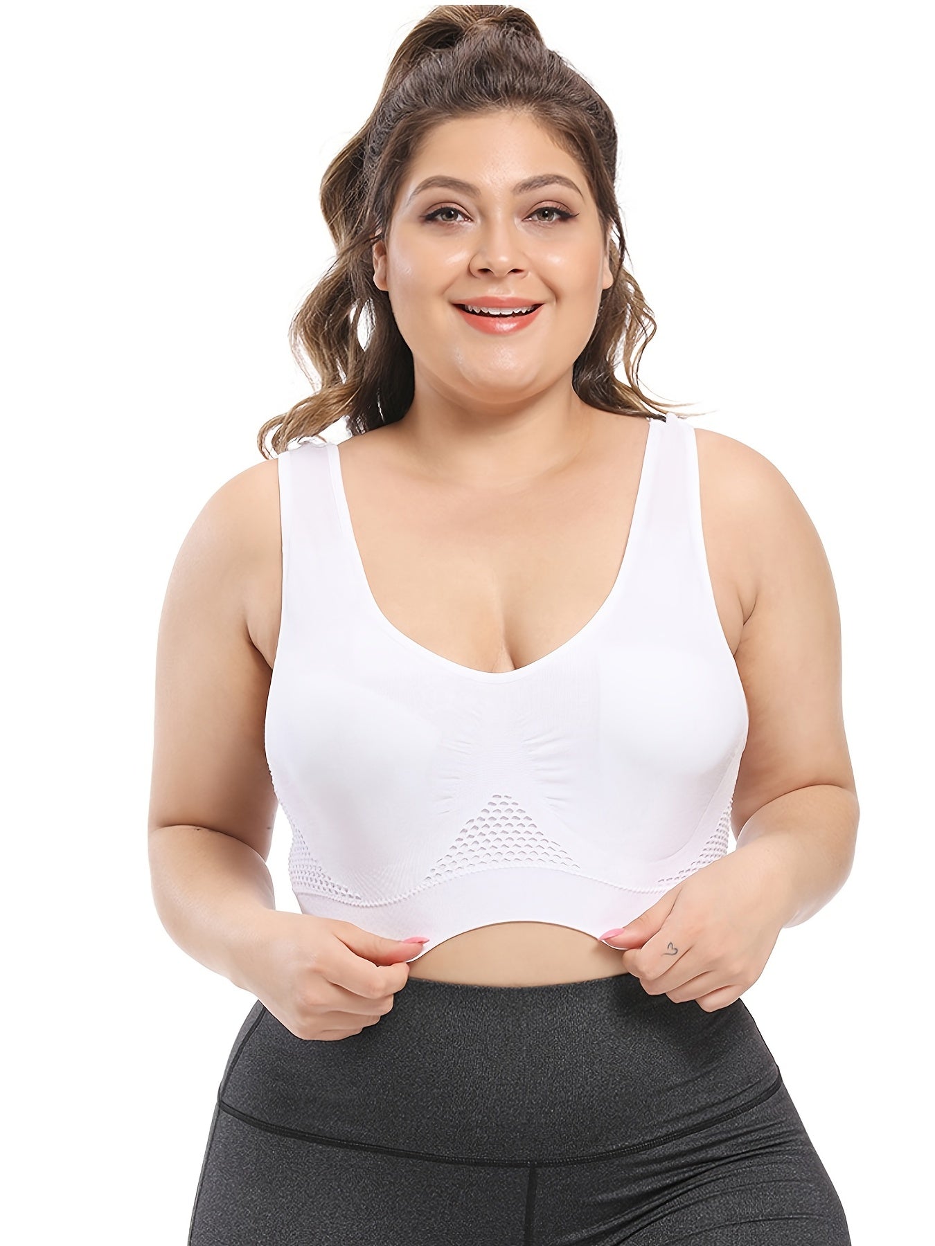Áo Bra Thể Thao Nữ Big Size Không Đường May, Tím Nhẹ