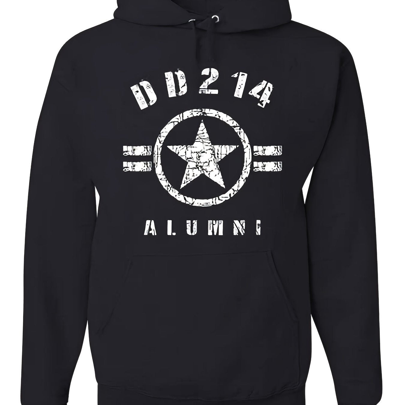 Áo Hoodie Cựu Chiến Binh DD-214 In Sao Đen Trắng
