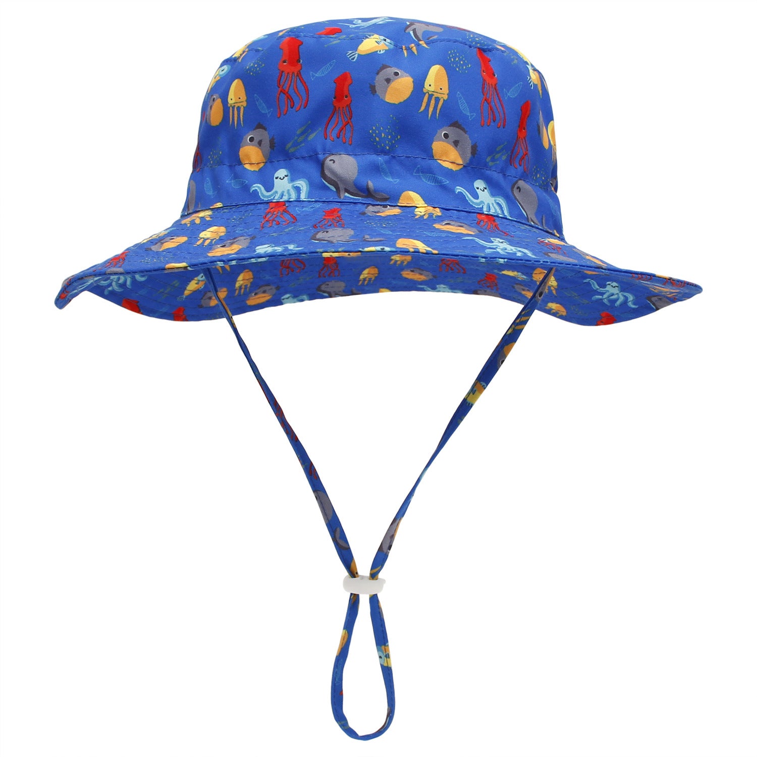 Children's Bucket Hat with Dinosaur and Octopus Print for Sun Protection