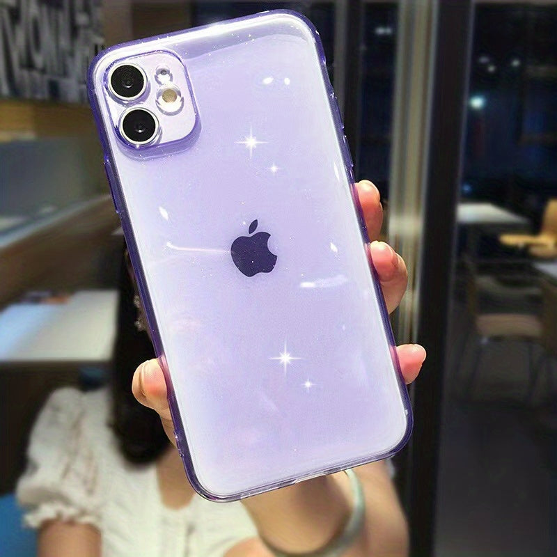 Ultra-thin, flexible, shockproof glitter iPhone case