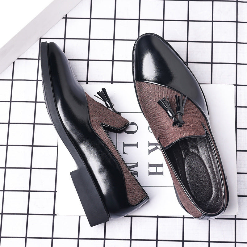 Men's Black Glossy Loafers - Elegant &amp; Luxurious