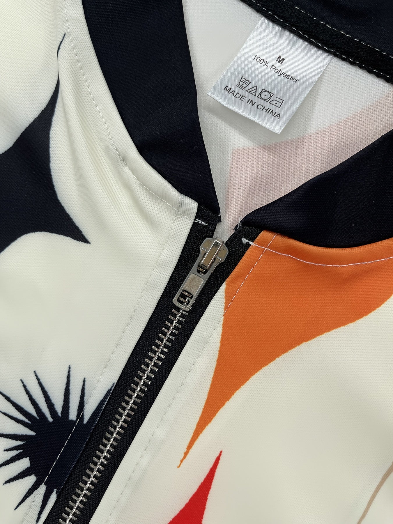 Men'S Long Sleeve Shirt - Loose Fit V-Neck Zipper Front, All-Season Formal &amp; Casual Tops in Black/White/Red/Orange/Gray/Beige/, Non-Transparent Fabric for Everyday, Office, Party - Modern Men'S Clothing, Geometric Pattern, Travel