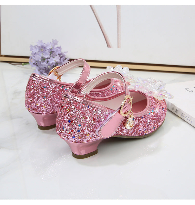 Elsa High Heels Sparkling Floral Feminine Party Shoes
