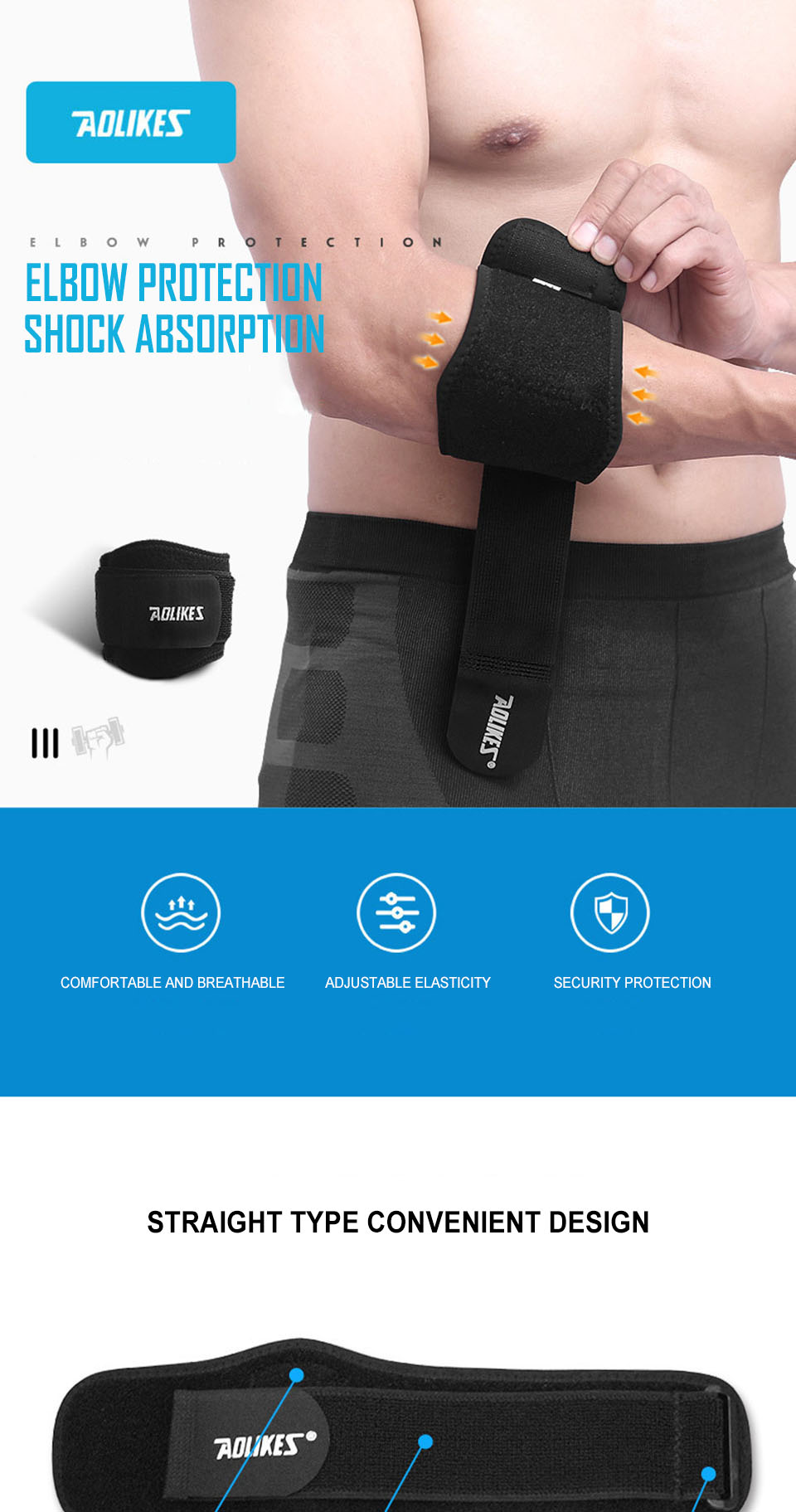 Băng Khớp Thể Thao AOLIKES - Đệm Nén Chống Trượt