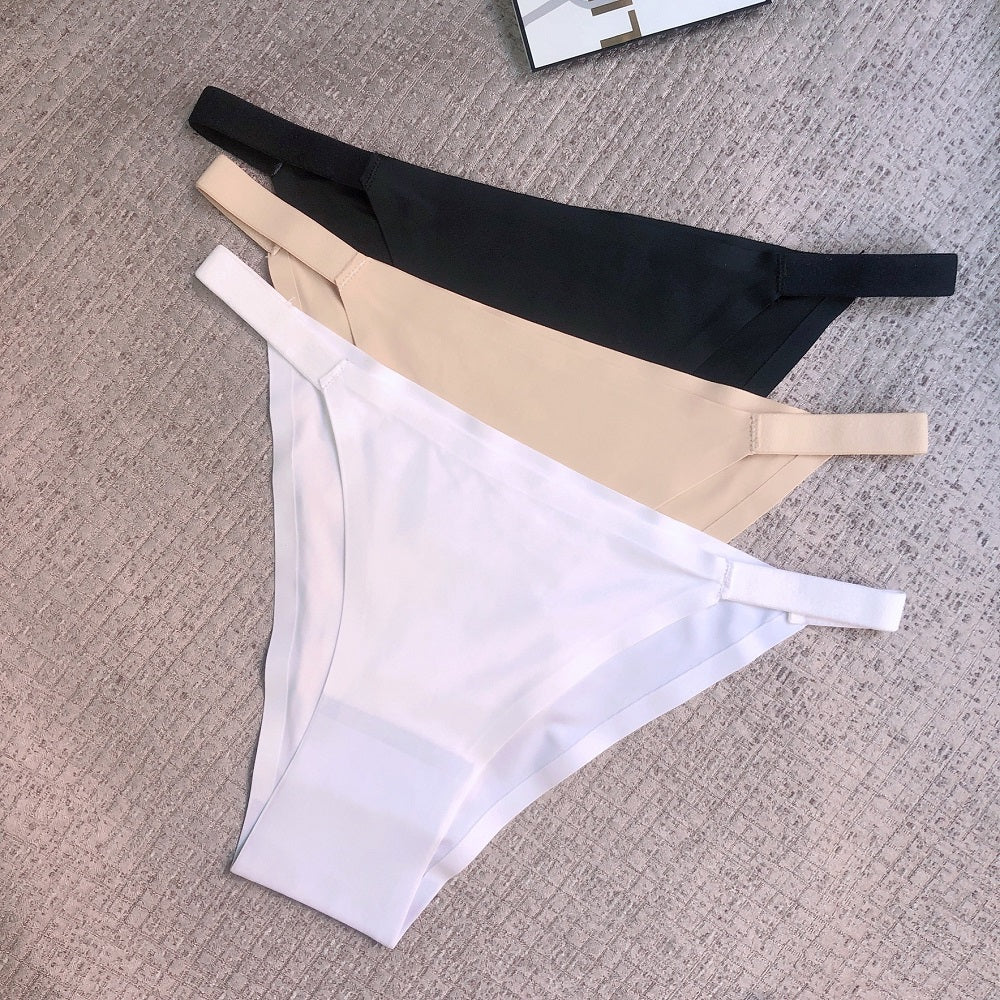 5pcs Seamless Women's Bikini Panties - Comfortable, Stretchy Nylon/Elastane Blend, Low-Rise, Solid Color in Casual to Yoga Fitness Wear, Breathable & Soft - Daisan Mart