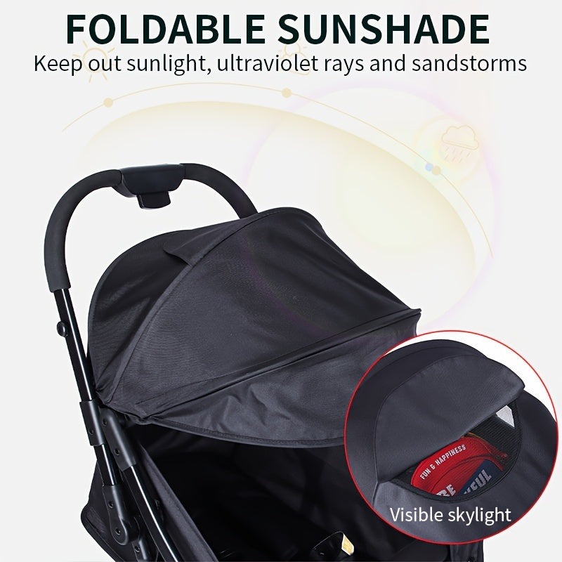 4-wheel foldable baby stroller, safe Christmas and Halloween gift