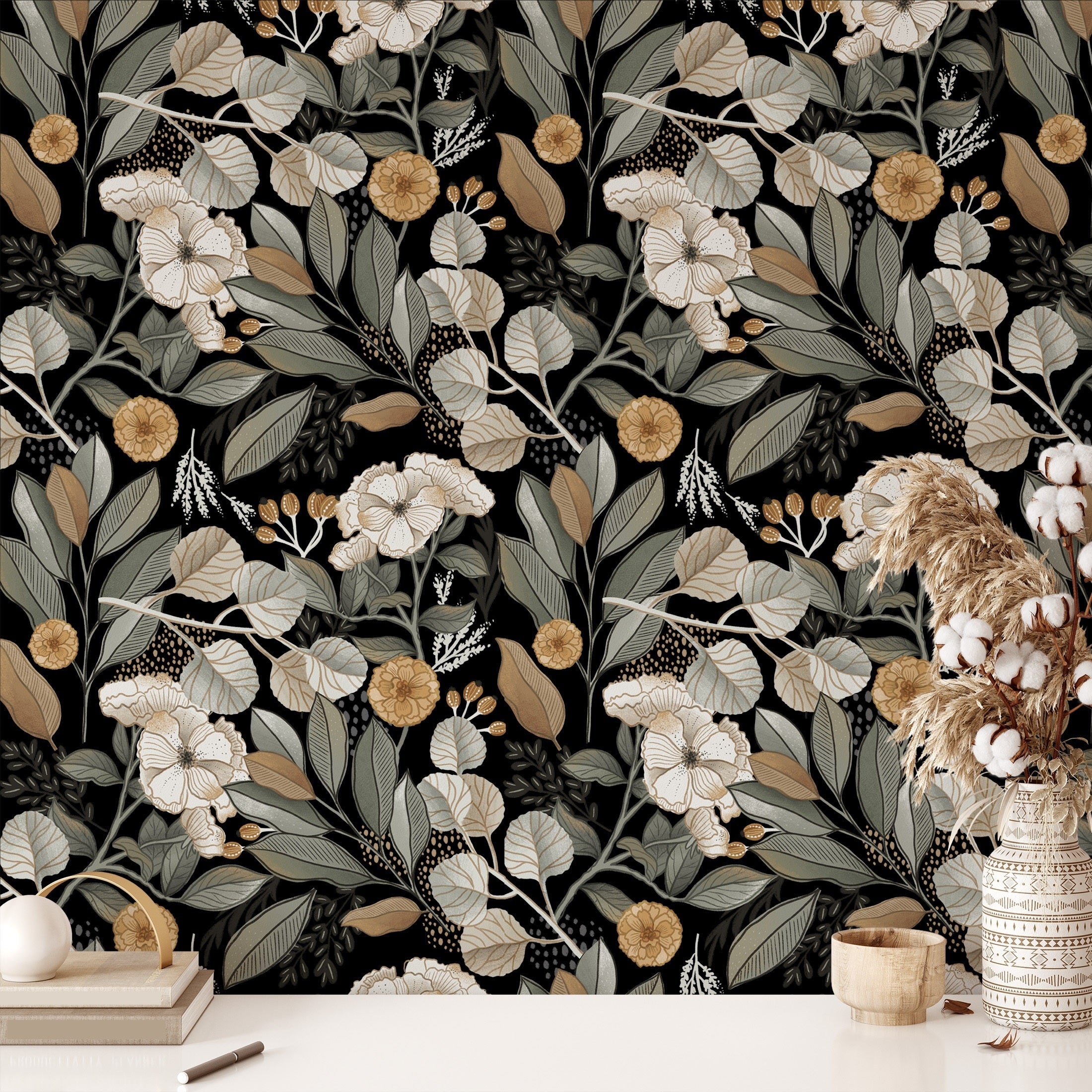 Waterproof Retro Pattern Wallpaper