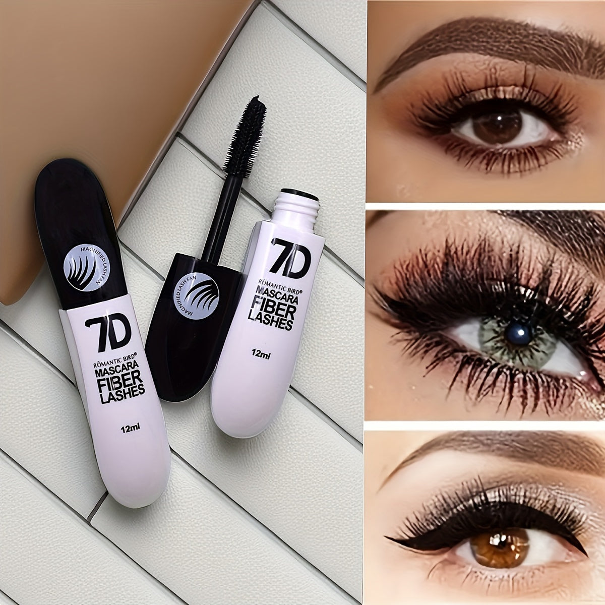 7D Long &amp; Thick Waterproof Mascara Set of 2