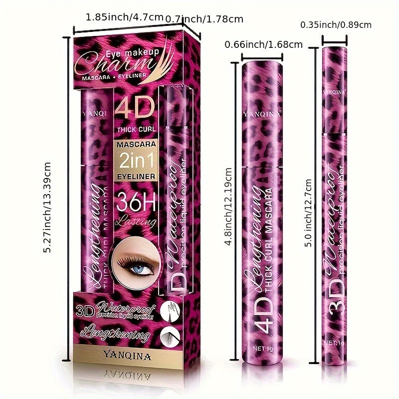 Waterproof Mascara Set - Curl &amp; Thick, Leopard Print