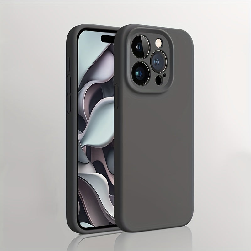 Ốp Lưng Silicon Cao Cấp Bảo Vệ Ống Kính iPhone