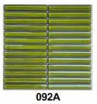 Imported chopstick mosaic tiles, Green, code 092A, grid size 300x300mm