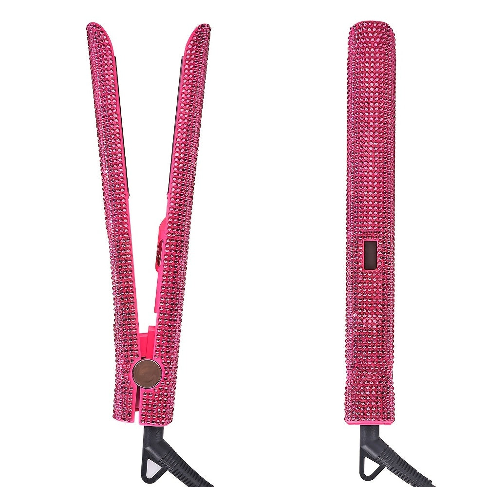 MEEKNISS Kẹp Tóc 2-trong-1 Nano, Màu Hồng Đen Lấp Lánh - Daisan Mart