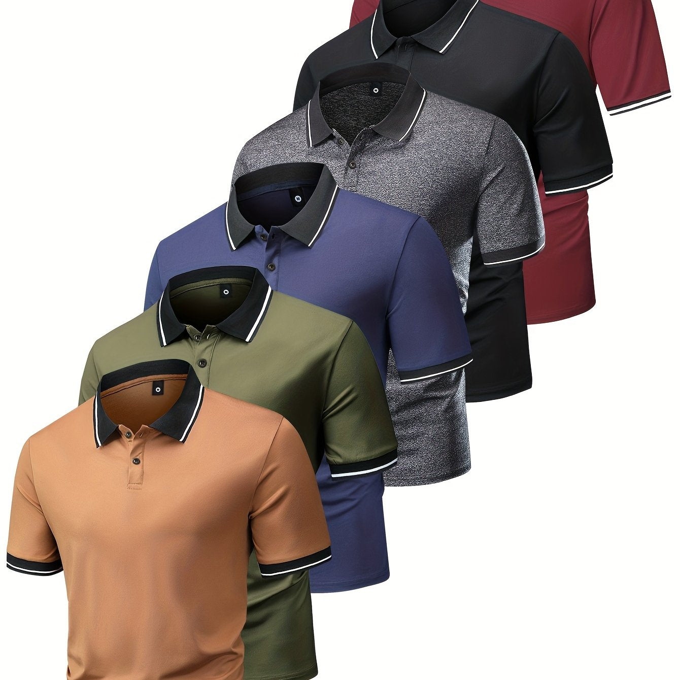 Set of 6 Men's Polo Shirts - Fashion, Sports &amp; Streetwear