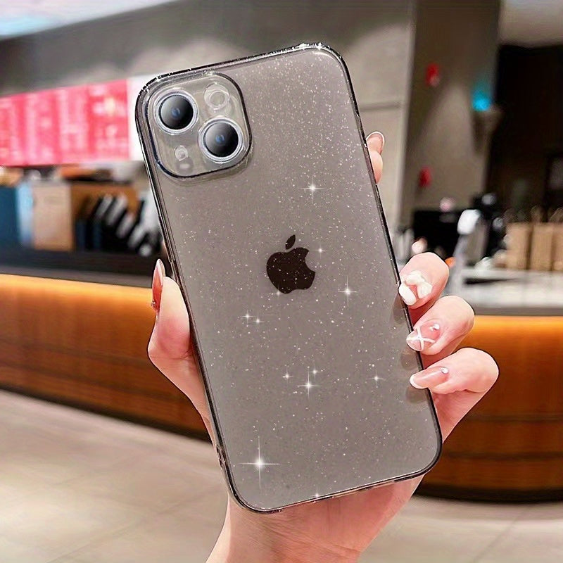 Ultra-thin, flexible, shockproof glitter iPhone case