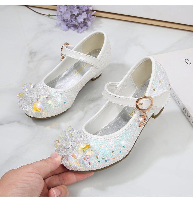 Elsa High Heels Sparkling Floral Feminine Party Shoes