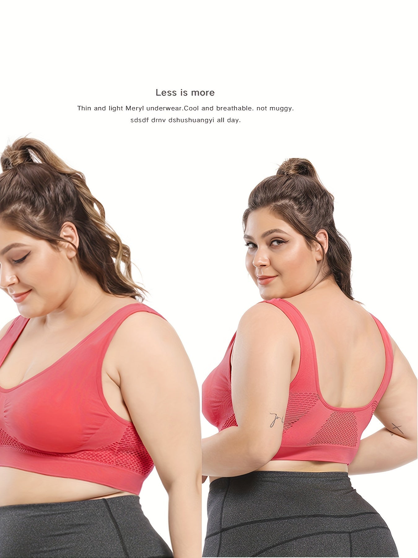 Áo Bra Thể Thao Nữ Big Size Không Đường May, Tím Nhẹ