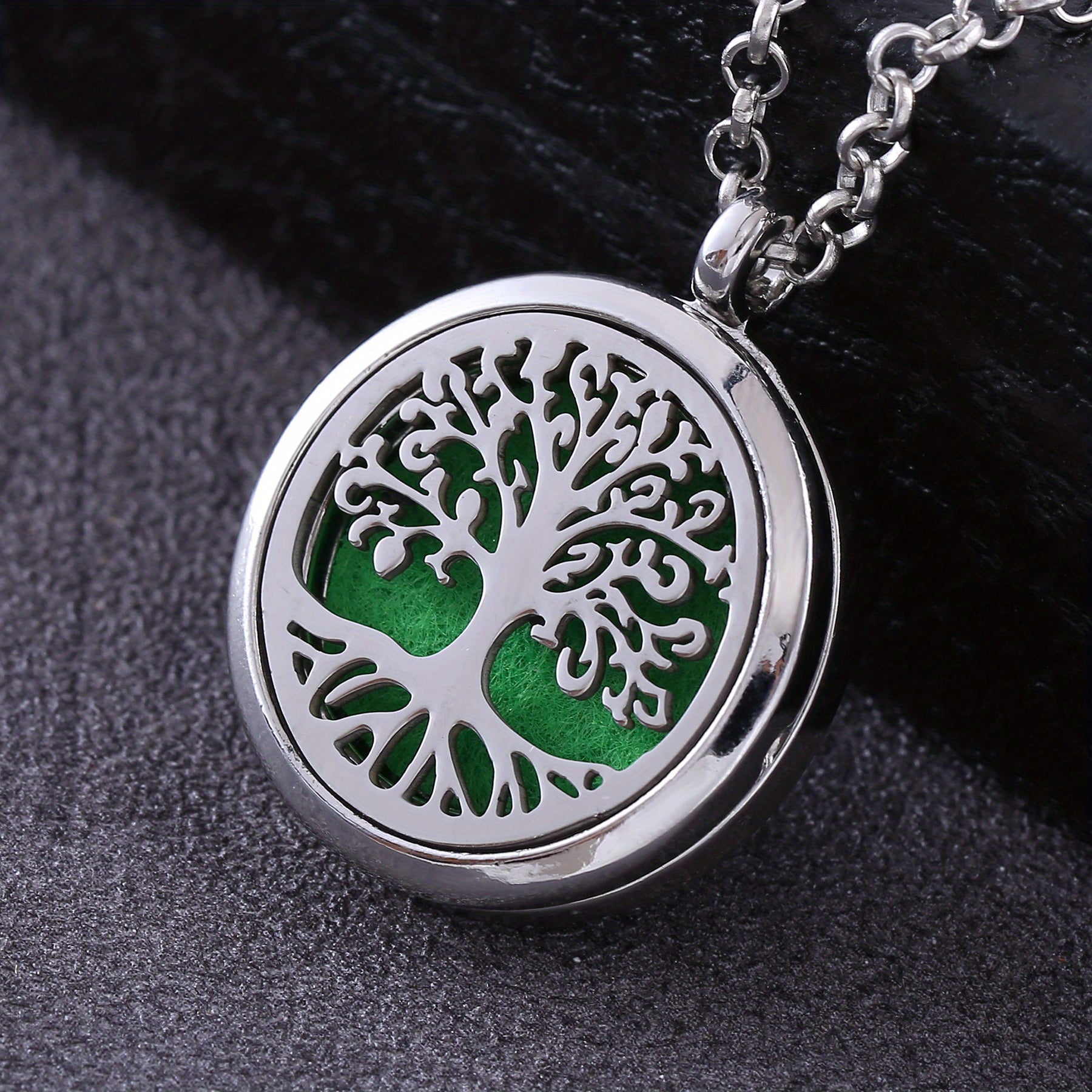 Metal Stainless Steel Pendant Necklace Open Locket Perfume Aroma Essential Oil Diffuser Necklace For Women Girls - Daisan Mart