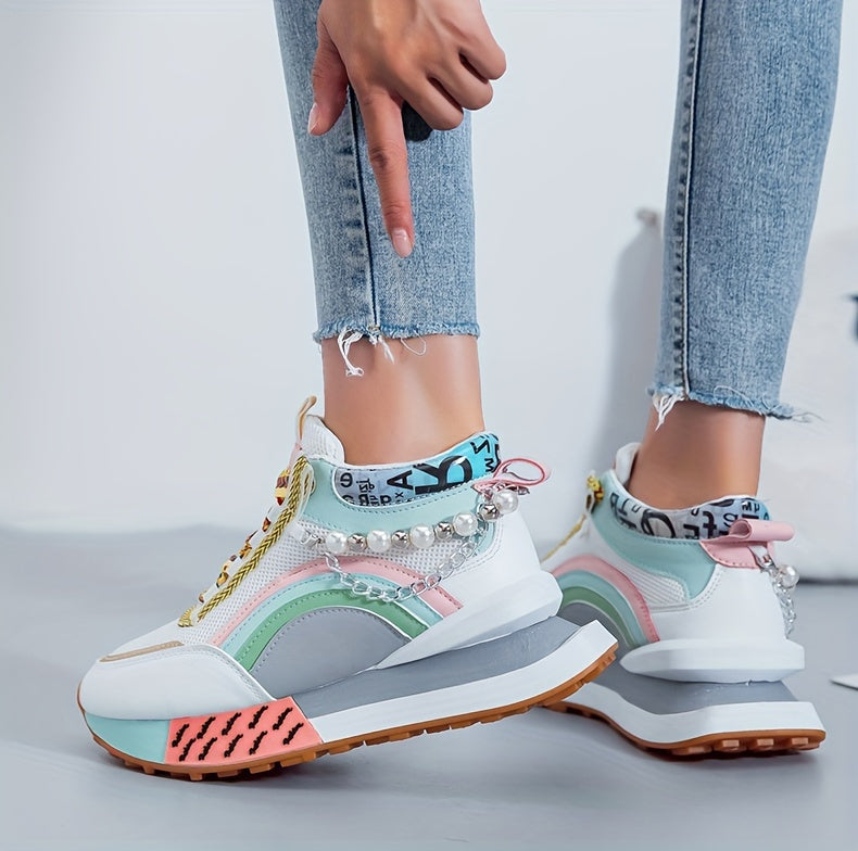 Giày Sneaker Nữ Zhongbang Lấp Lánh Năng Động Cá Tính