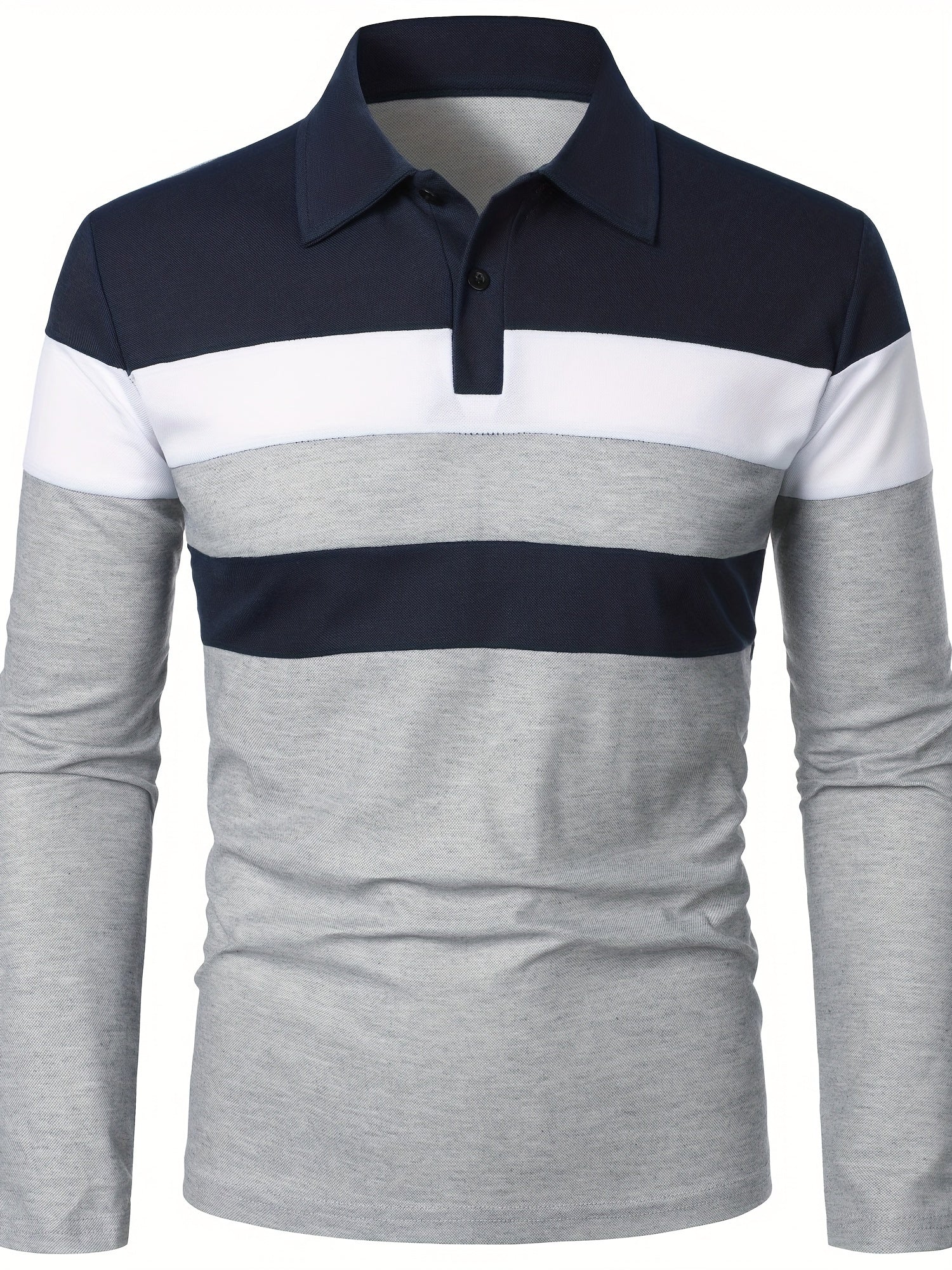 Áo Polo Golf Nam Dài Tay Phối Màu Cá Tính Xuân Thu