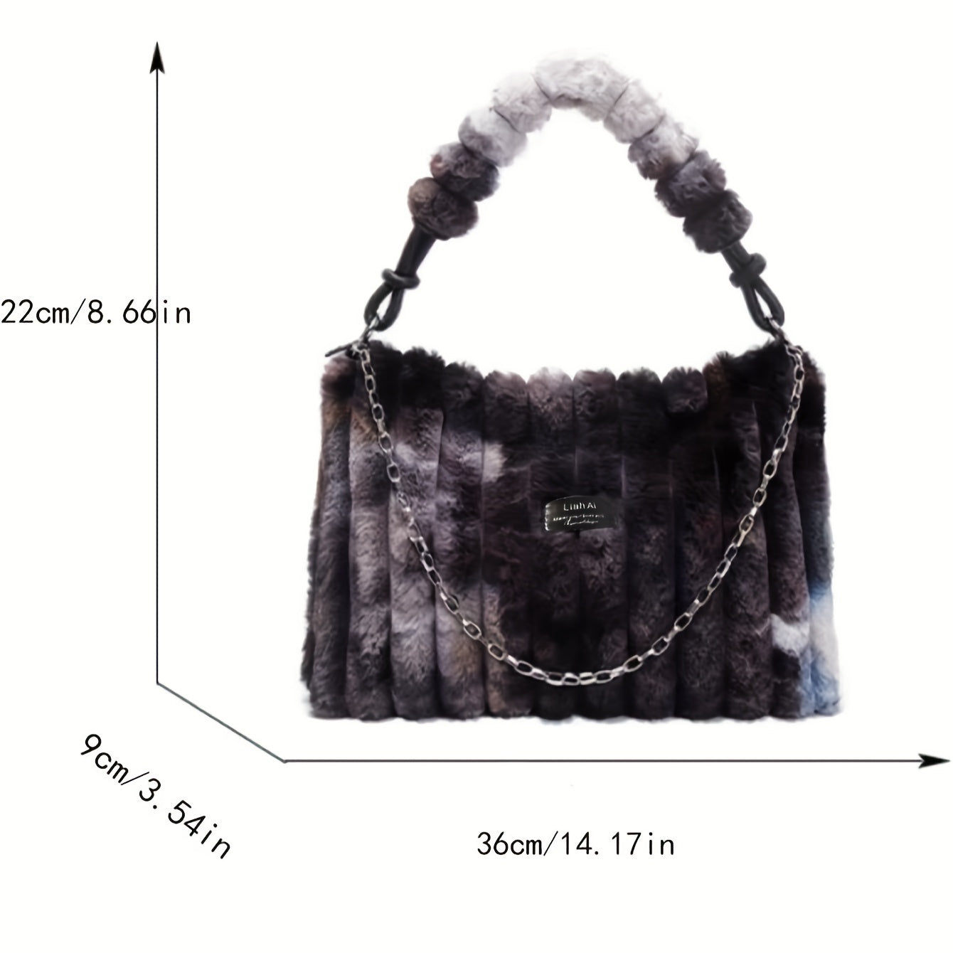 Women's Luxury Soft Fur Handbag Multi-Function Large Size