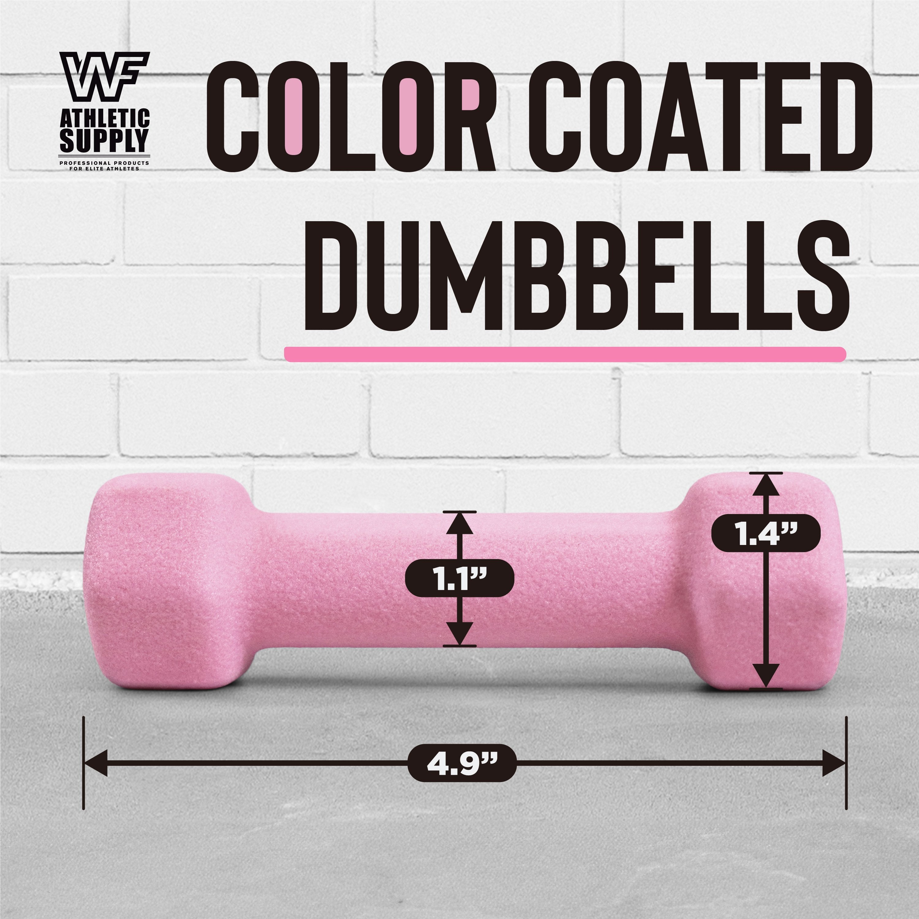 CAPHAUS Neoprene Anti-Slip Dumbbells, Hexagonal Shape
