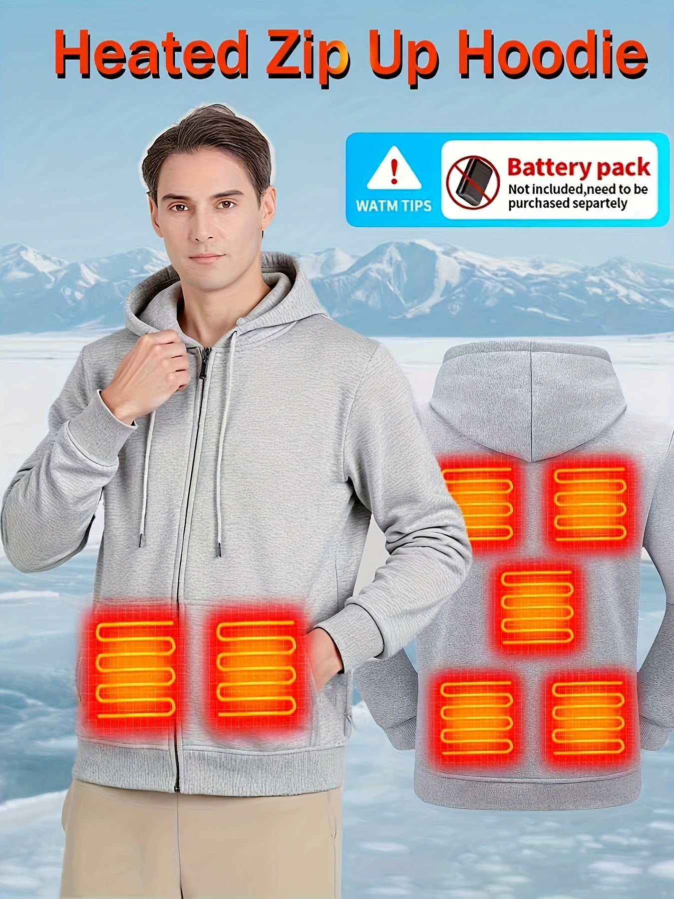 Áo Khoác Sưởi Ấm Điện Đa Năng Có Mũ, Dễ Giặt - Daisan Mart