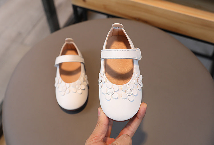 Giày Búp Bê Hoa 3D Siêu Nhẹ, Êm, Chống Trượt Cho Bé