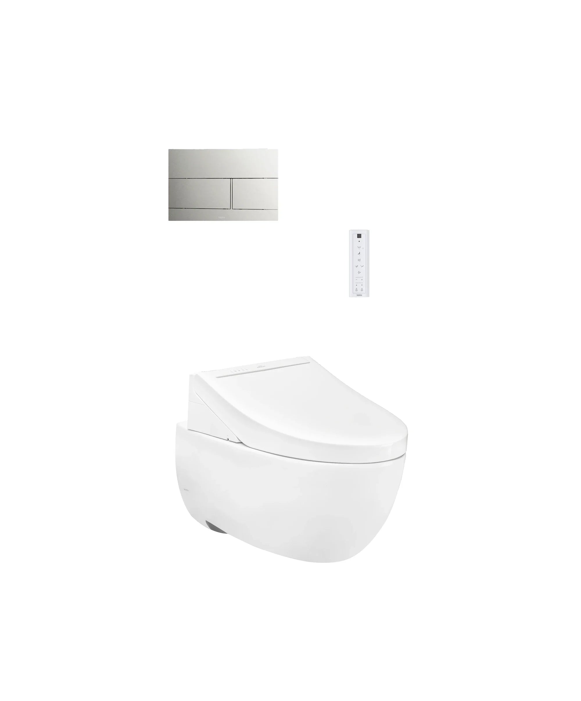 Wall-hung toilet with electronic bidet WASHLET C5 CW812REA_TCF24460AAA_WH172AT_TCA465_MB174PSS