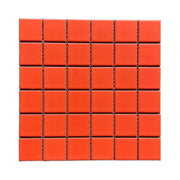 Modern orange ceramic mosaic tiles 48x48mm, antibacterial, fireproof 