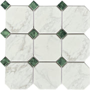 6mm Antibacterial White Porcelain Octagonal Kitchen Tiles