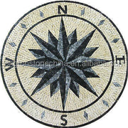 Rose Shape Handmade Natural Marble Art Tiles
