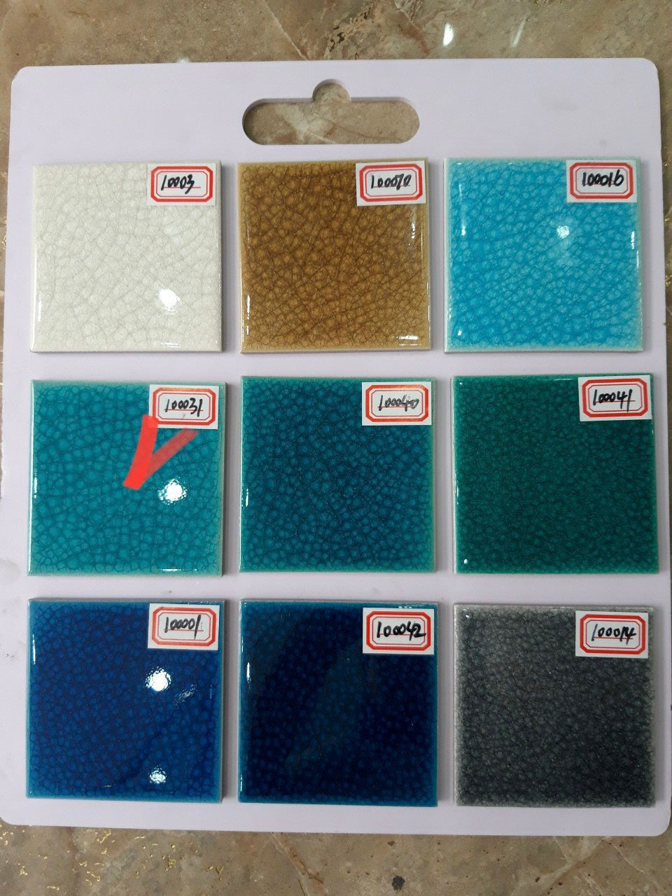 Cracked glaze ceramic mosaic tile 10031