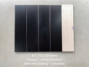Matte black glazed tile 75x300, premium type, code STA75307M_S (1h/0.54m/24v/box)