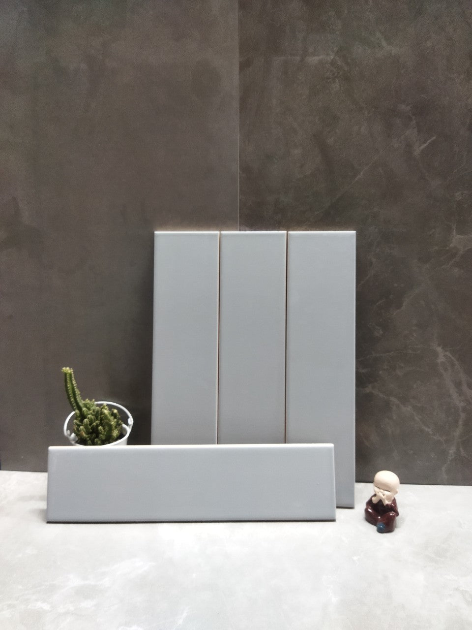 75x300mm flat matte blue gray tile code 68633