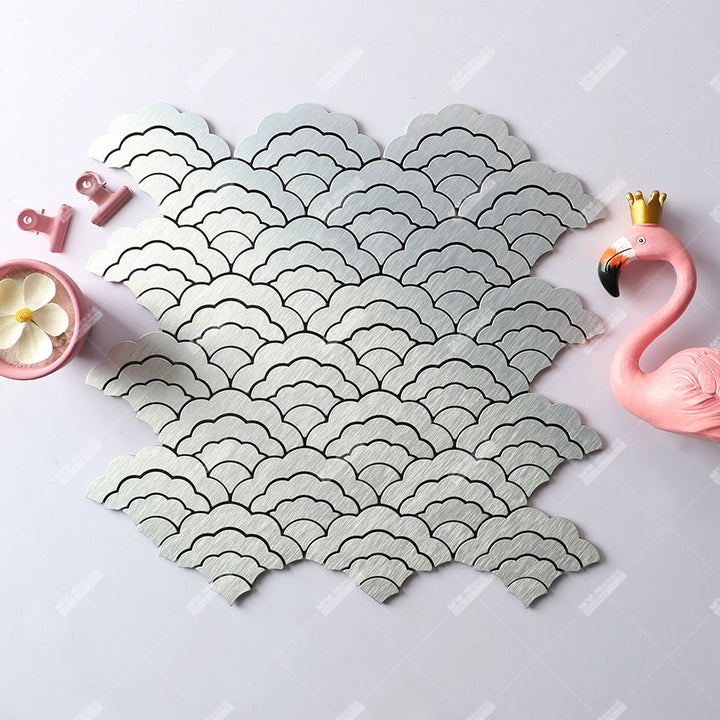 PVC adhesive aluminum plastic mosaic kitchen and bathroom wall panels 