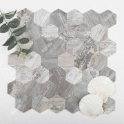 PVC composite hexagon self adhesive ceramic patch 