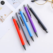 Soft Touch Matte Rubber Coated Metal Pen with Custom Logo 