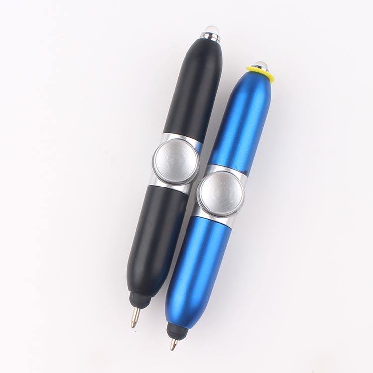 Creative Fidget Gyro Ballpoint Pen Stress Relief Hot Selling 2022, Print LOGO According to Customer's Request 