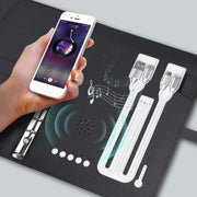 Sổ tay thông minh bằng da A5 đa chức năng sạc không dây, tích hợp loa, USB, sạc dự phòng, dành cho quà tặng doanh nghiệp.