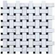 Irregular stone mosaic floor tiles 