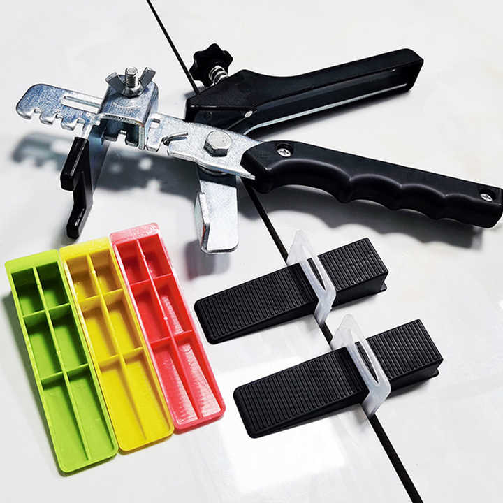Clamp and wedge for plastic tile leveling system 0.5mm 1.5mm 1/16' 