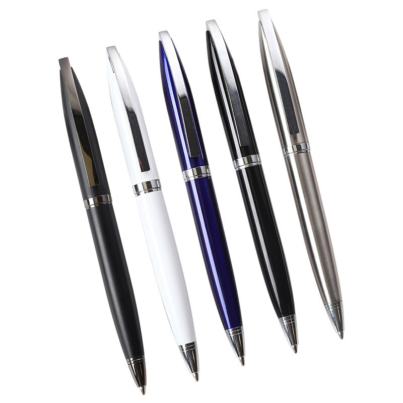 High quality corporate gift metal ballpoint pen, stainless steel signature pen with custom logo engraving 