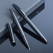 Latest design black metal fountain pen, luxury premium quality, custom logo with luxury gift box 