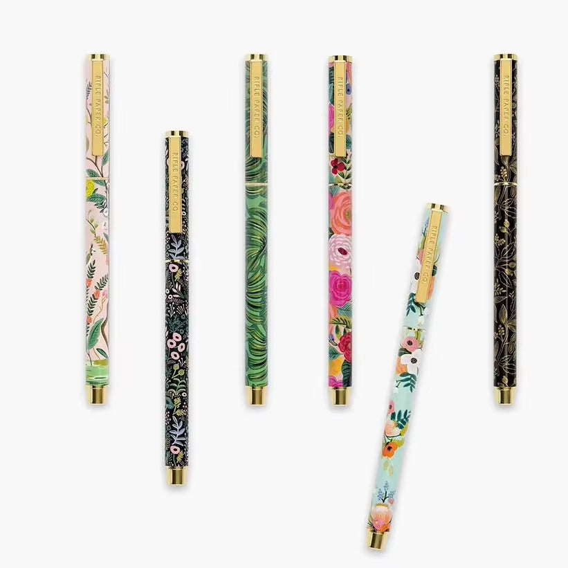 Full color sublimation printed metal ballpoint pen with custom logo, gift box set for corporate promotion.