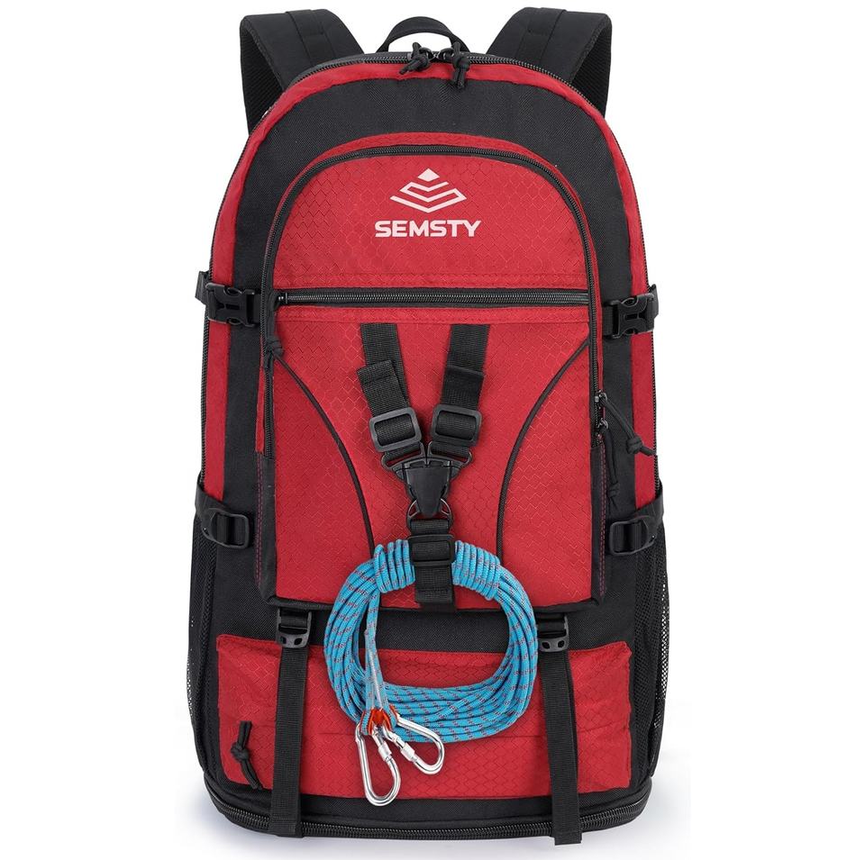 NEVO RHINO Men's super large capacity waterproof non-stretch backpack for travel and hiking, polyester lining 